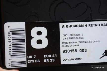 “COOL AIR 4 KAWS X GREY” JORDAN 1006